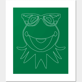 Hipster Kermit Posters and Art